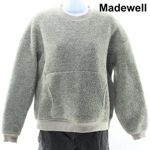 Madewell Fleece Crewneck Long-sleeved Sweatshirt Women's S Gray
